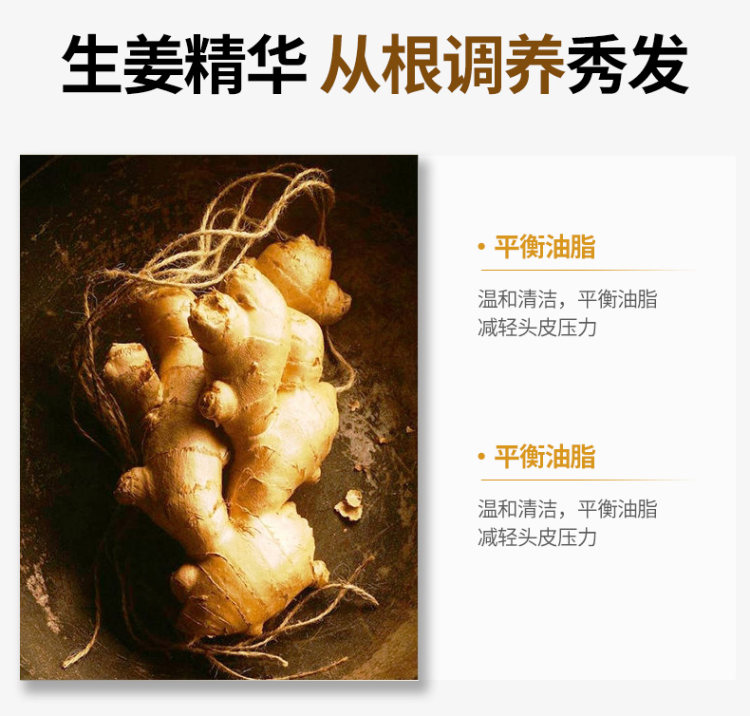 霸王 生姜去屑洗发露600ml 防脱发掉发 图3