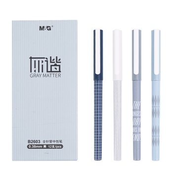M&G 晨光 AGPB2603 灰谐系列 0.38mm黑色中性笔 12支/盒 +凑单品 图1