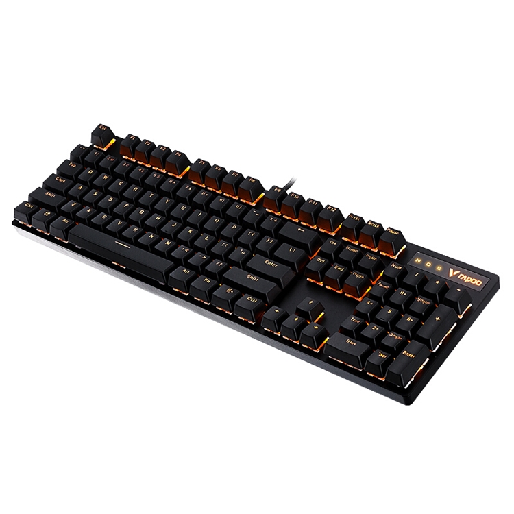 RAPOO 雷柏 V500PRO 104键 有线机械键盘 黑色 雷柏茶轴 单光 图5