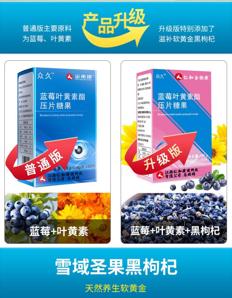 仁和 蓝莓叶黄素护眼片60片 图6