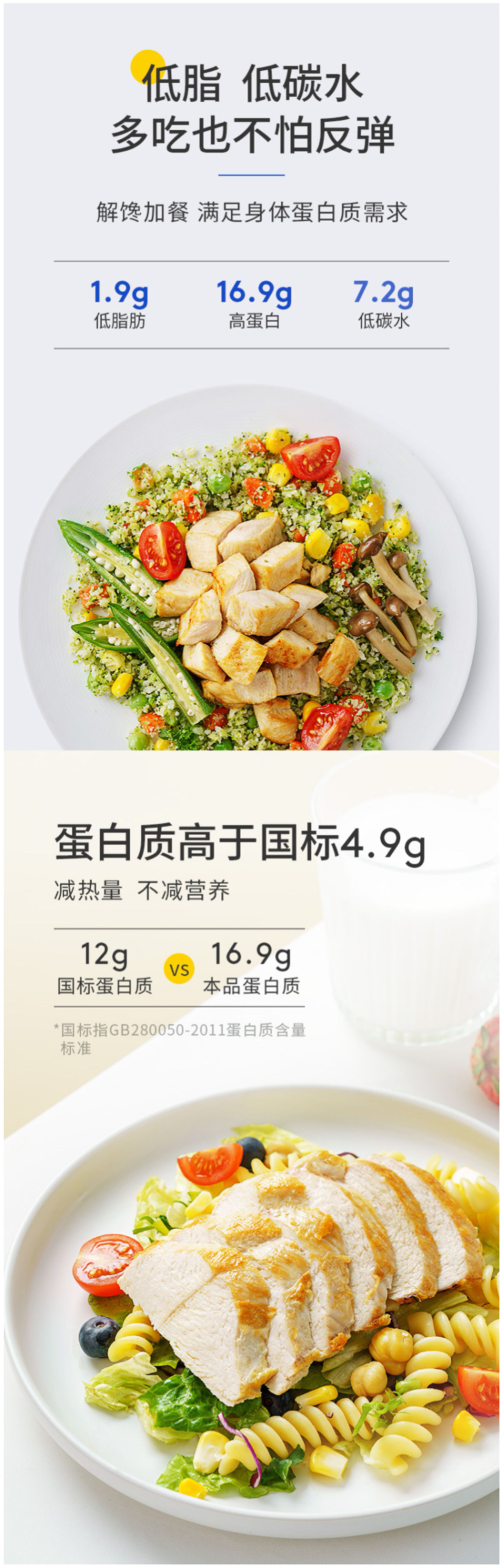 小牛凯西 0油脂 半成品香煎鸡排 100g*10片 独立包装 图3