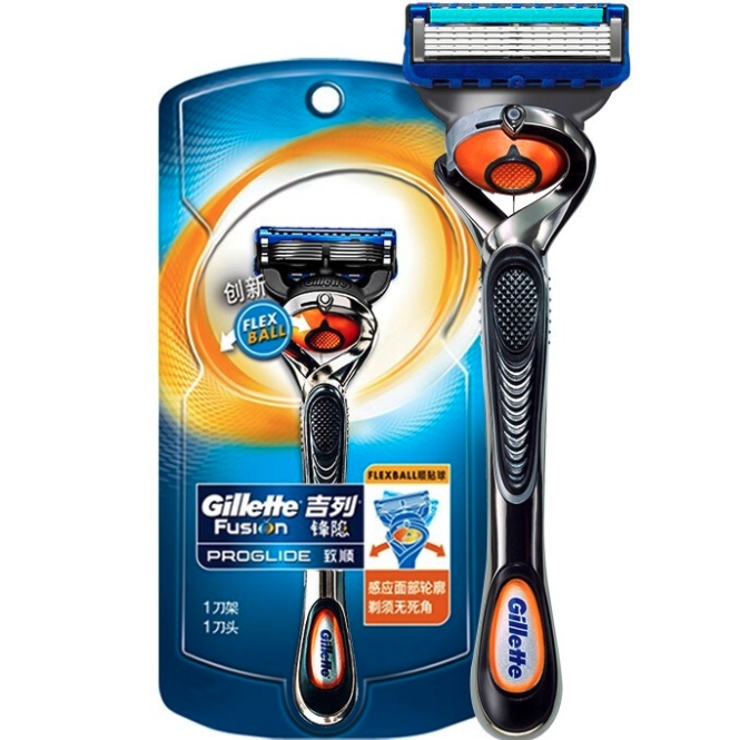 PLUS会员: Gillette 吉列 锋隐致顺 剃须刀套装(1刀架+1刀头) 图1