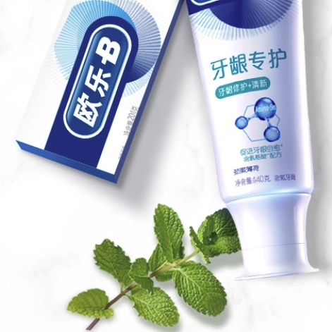 Oral-B 欧乐-B 排浊泡泡牙膏（修护清新 140g+赠 抗敏护龈 140g） 图4