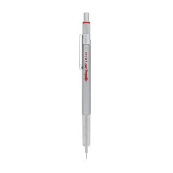 rOtring 红环 600 自动铅笔 0.5mm 银色 图1