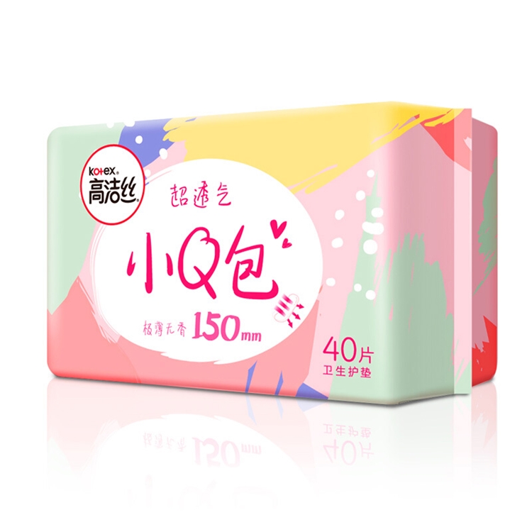 kotex 高洁丝 小Q包无香型护垫卫生巾 150mm40片 图3