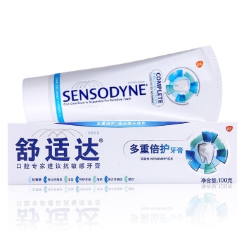 PLUS会员： SENSODYNE 舒适达 全方位防护 抗敏感牙膏 100g 图5