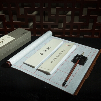deli 得力 74296 锦缎卷轴水写布 文房四宝套装 图5