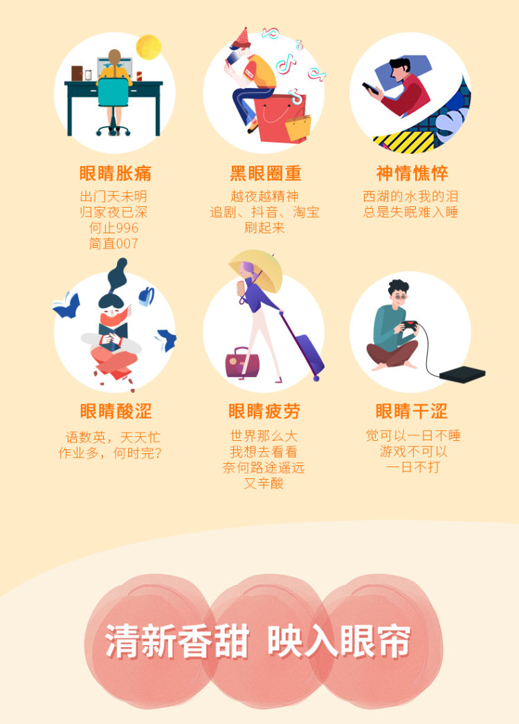 闪亮 缓解疲劳蒸汽眼罩 7对 图4