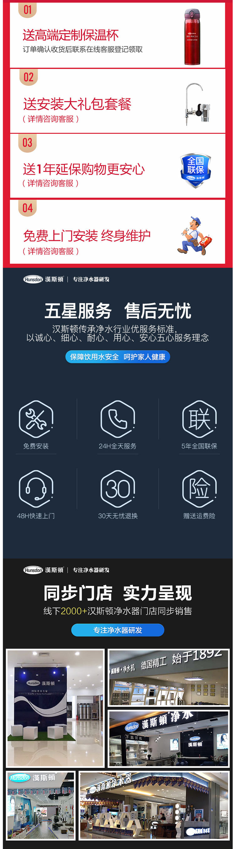 汉斯顿 德国UF超滤膜 五级精滤净水机 图1