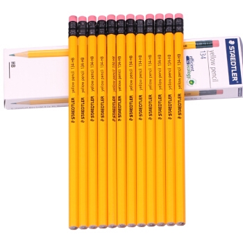 STAEDTLER 施德楼 德国施德楼（STAEDTLER）铅笔六角黄杆日常书写笔带橡皮头12支134-HB 图5
