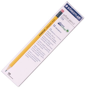 STAEDTLER 施德楼 德国施德楼（STAEDTLER）铅笔六角黄杆日常书写笔带橡皮头12支134-HB 图3