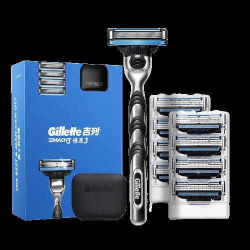 Gillette 吉列 锋速3经典 豪华装剃须刀 （1刀架+9刀头） 图1