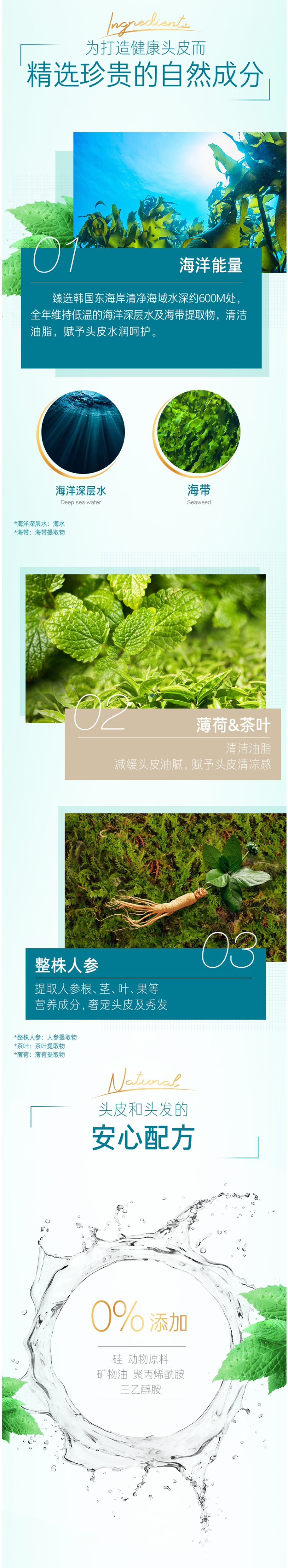 韩国原装进口 Ryo绿吕 舒盈清润控油无硅油洗发水 400ml 图4