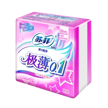 PLUS会员： Sofy 苏菲 极薄0.1 日用卫生巾230mm 8片 图4