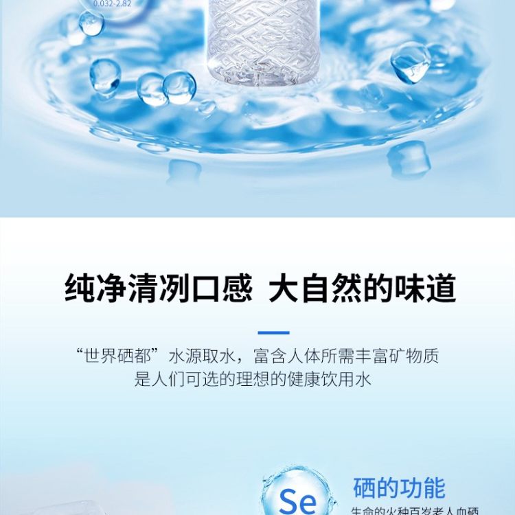 产自“世界硒都”稀世宝 天然饮用富硒矿泉水 500ml**24瓶 图6