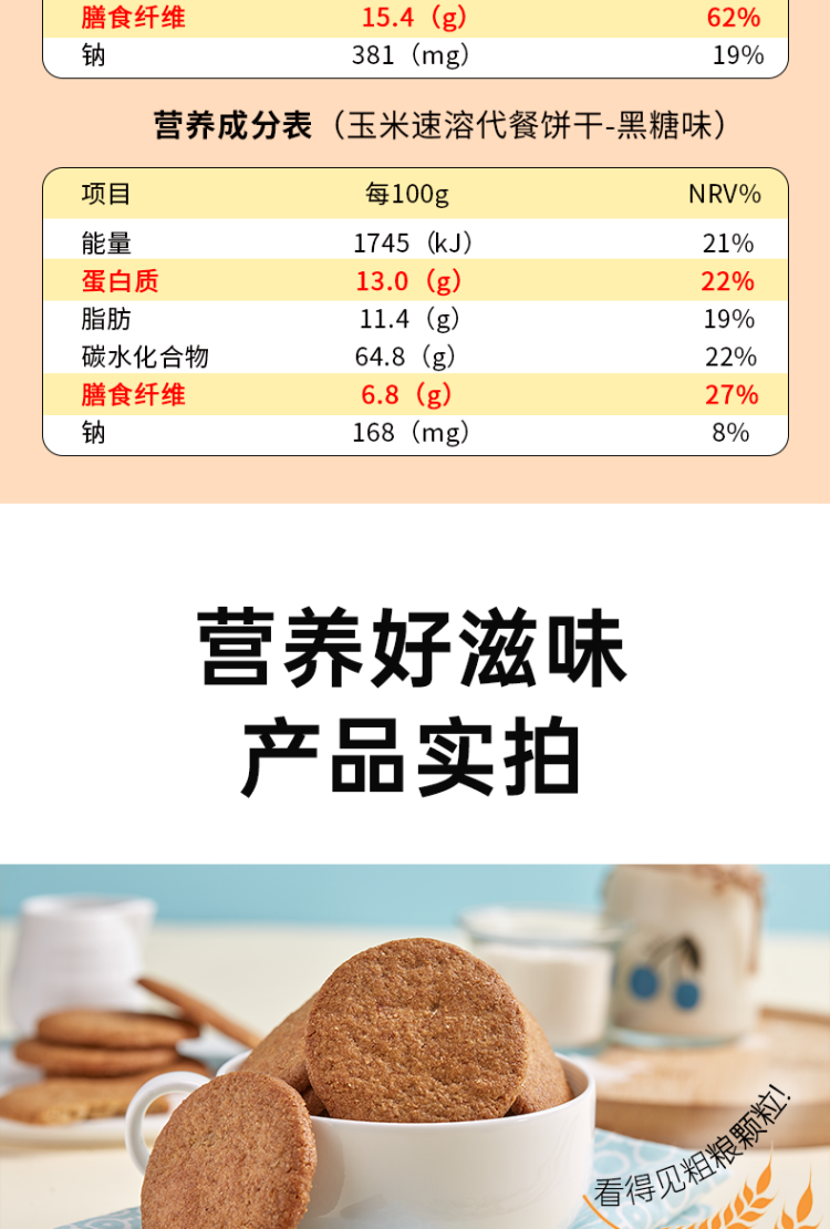 谷悦园 饱腹代餐燕麦全麦饼干400g 图7