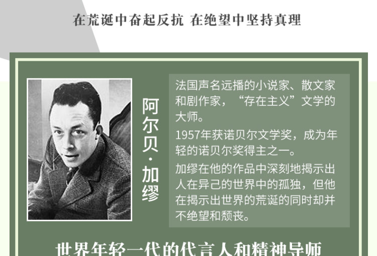 精装 诺贝尔文学奖 局外人 加缪著作 图9