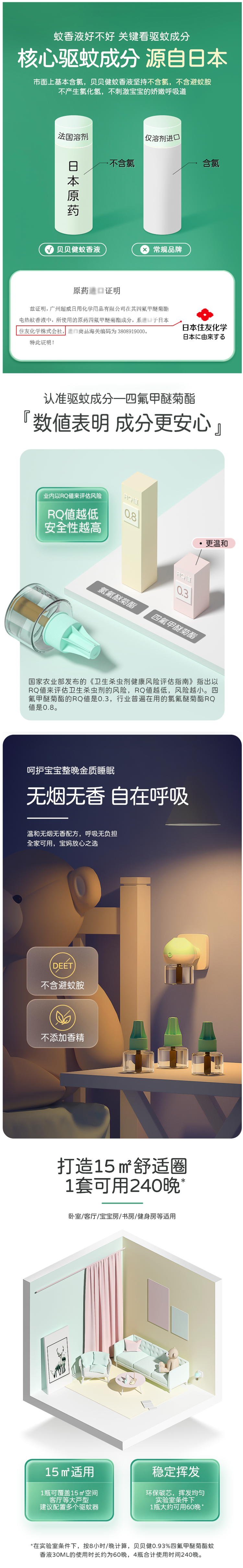 超威 无香无烟 电蚊香液 1器 3瓶 可用165晚 图2