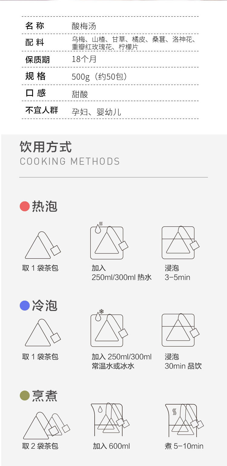 老北京酸梅汤原材料包500g 图2