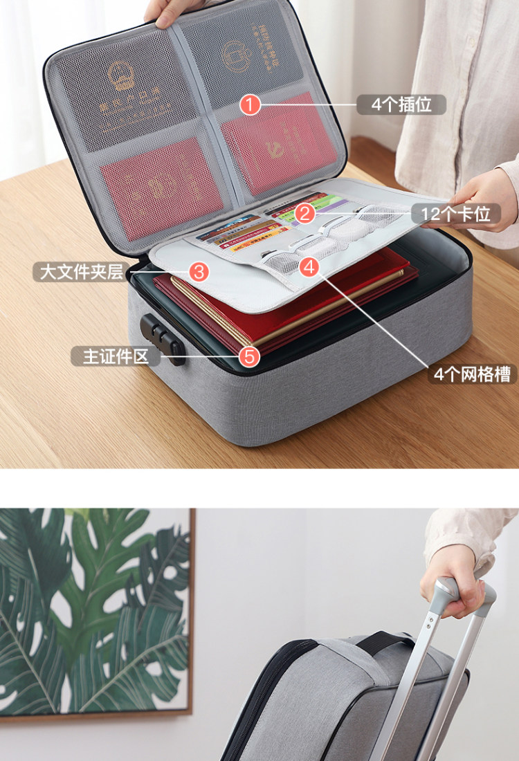 沃尊 多卡位加大容量证件包 图5