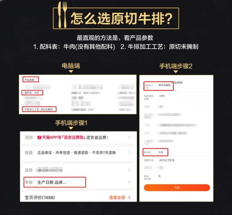 国企下属公司 塔斯蒂 澳洲原切无腌制 牛排组合 10片共1.5kg 图1