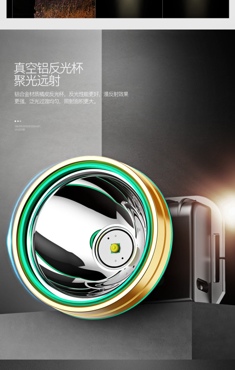探露 远射充电式LED头灯 图2