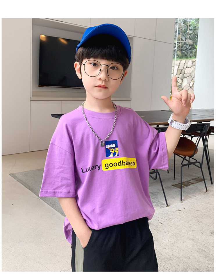 幼蝶 新款男童夏装 100%纯棉短袖t恤 图9