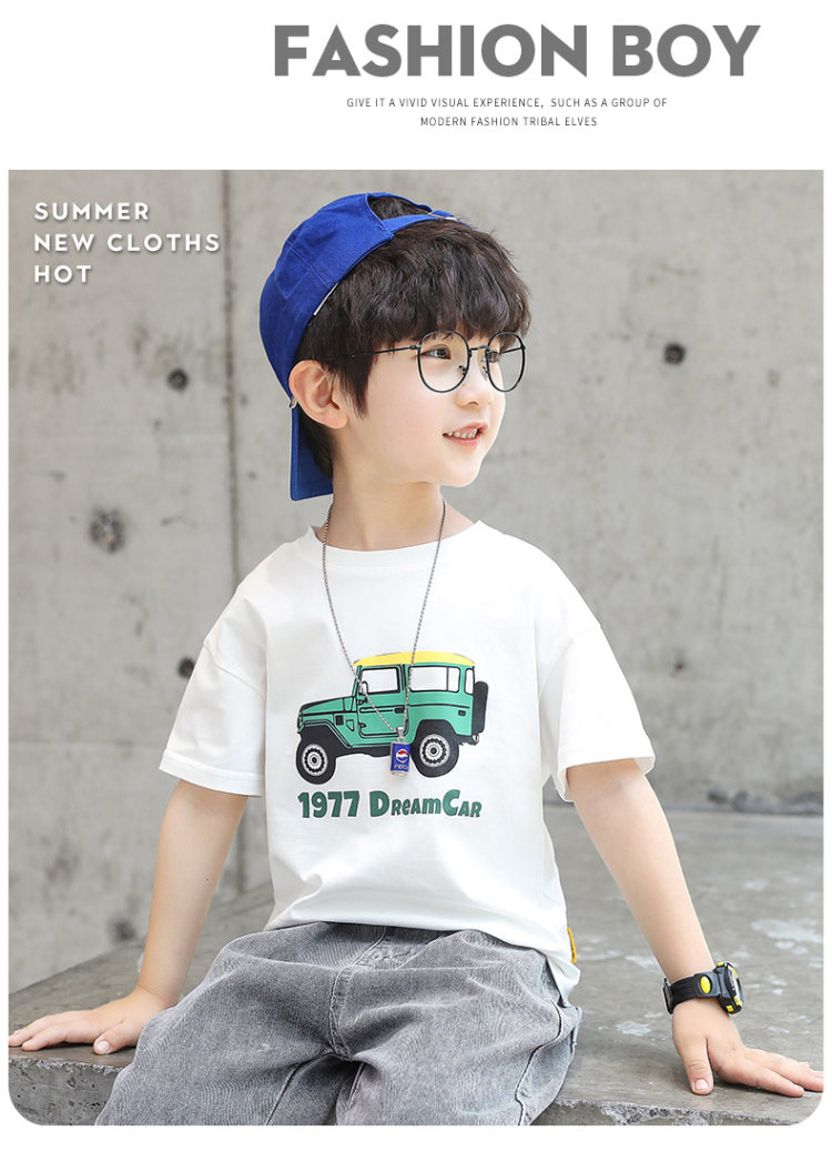 幼蝶 新款男童夏装 100%纯棉短袖t恤 图12