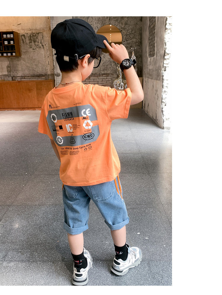 幼蝶 新款男童夏装 100%纯棉短袖t恤 图2