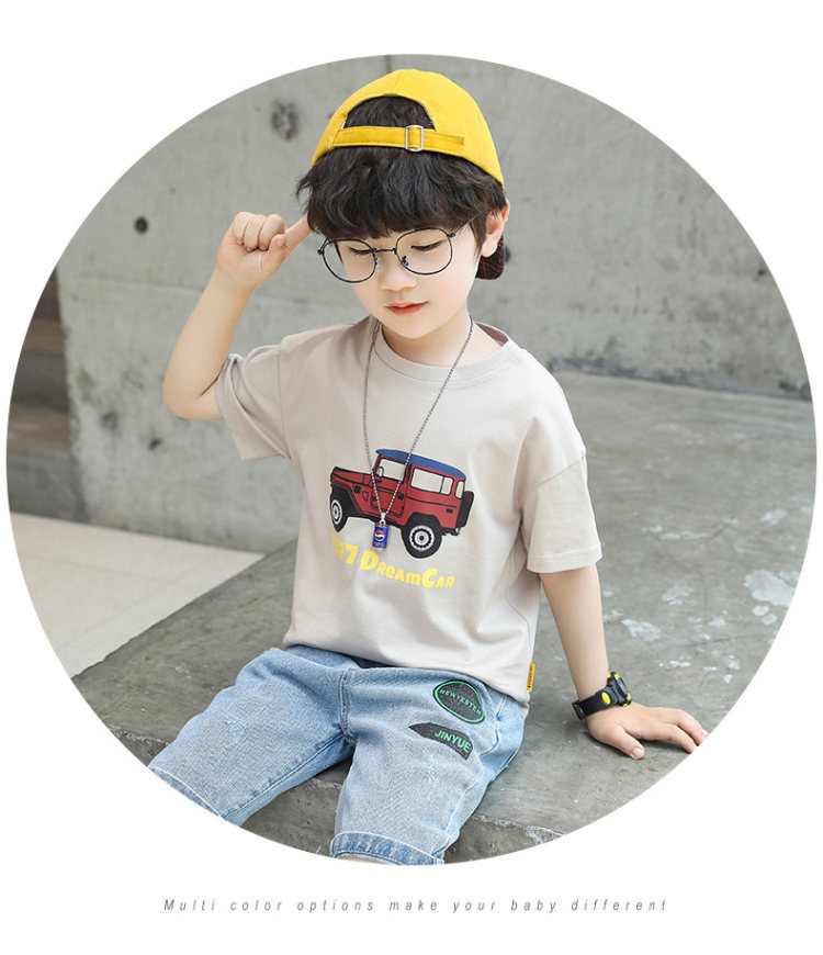 幼蝶 新款男童夏装 100%纯棉短袖t恤 图13