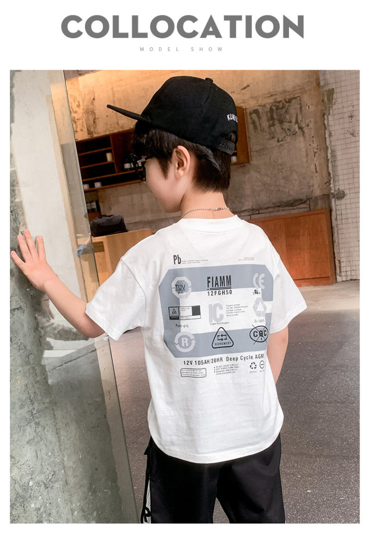 幼蝶 新款男童夏装 100%纯棉短袖t恤 图3