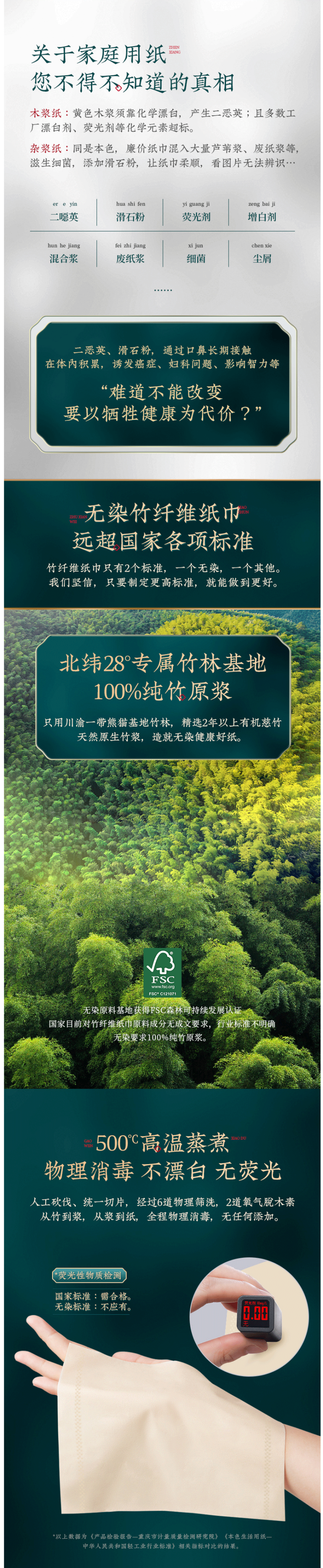 小米众筹爆款 无染 食品级 竹纤维抽纸 3层*100抽*30包 图2