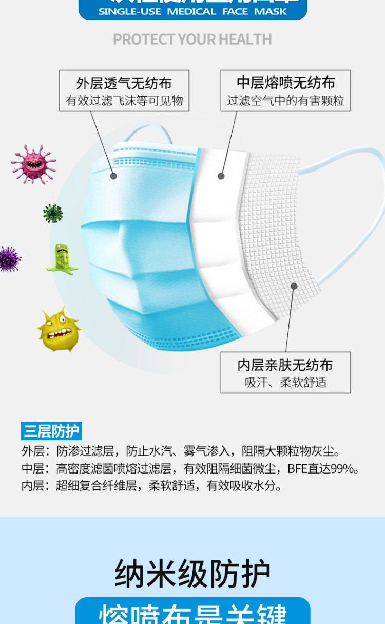MaincareBio 高品质性医用口罩 100支 图6