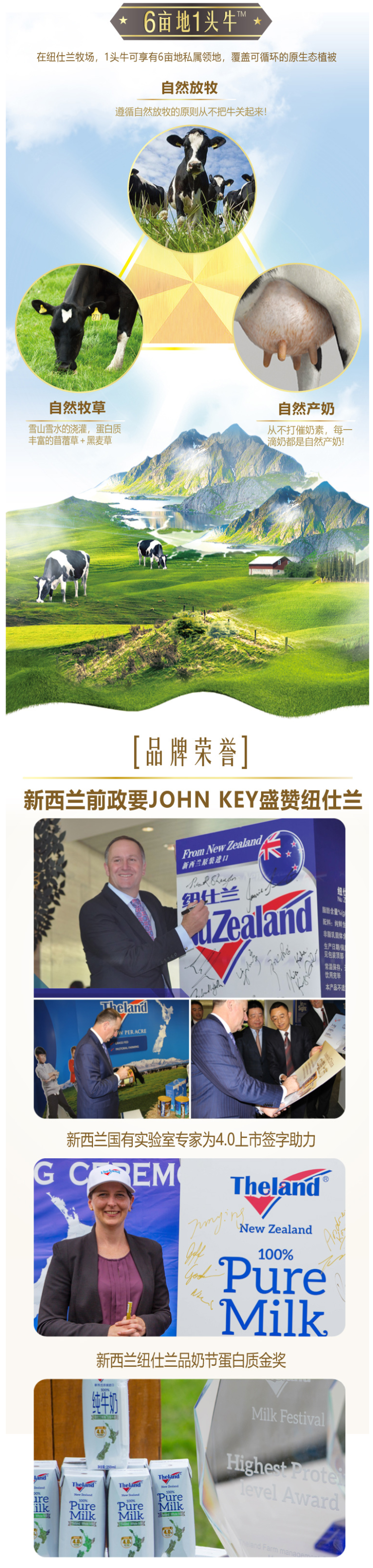 新西兰原装进口 纽仕兰 4.0g乳蛋白全脂纯牛奶 250ml*24盒 图4