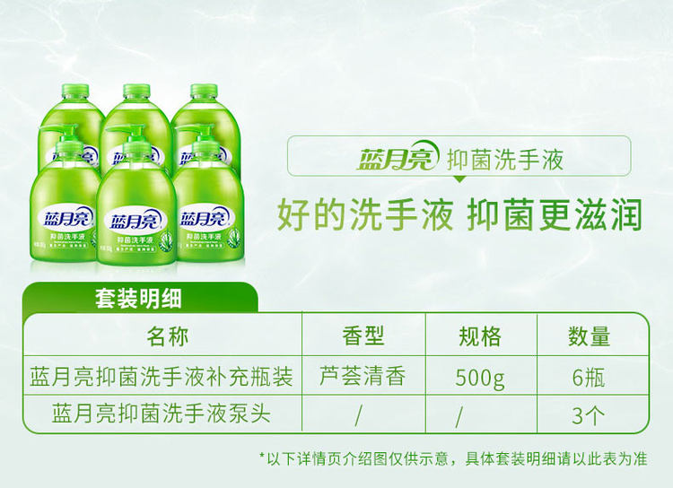 蓝月亮 芦荟洗手液大份量实惠装 特价6瓶 图1