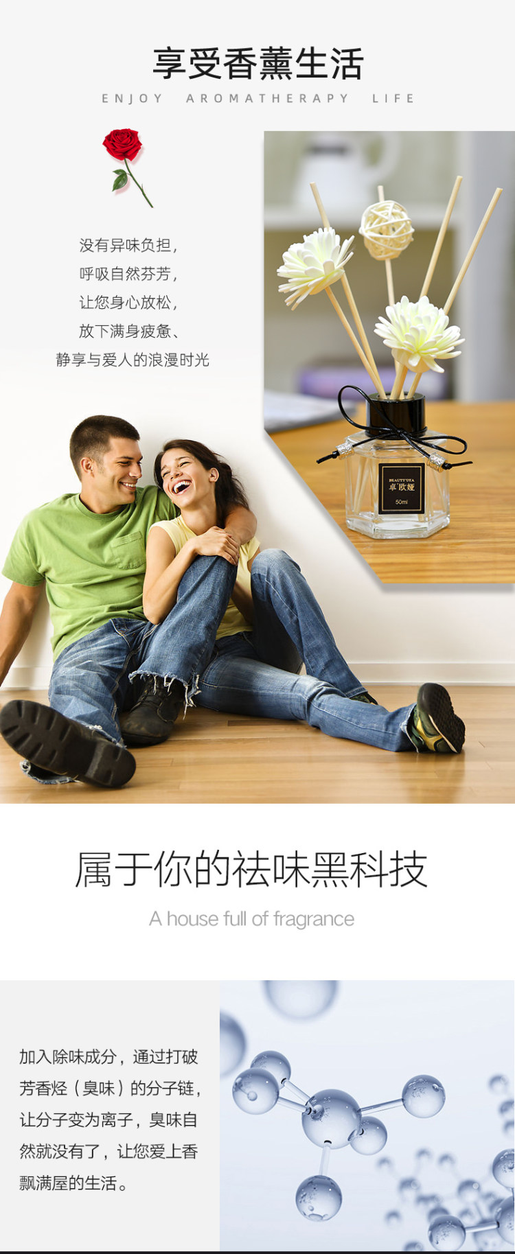 家用室内持久无火香薰精油 3瓶 图5