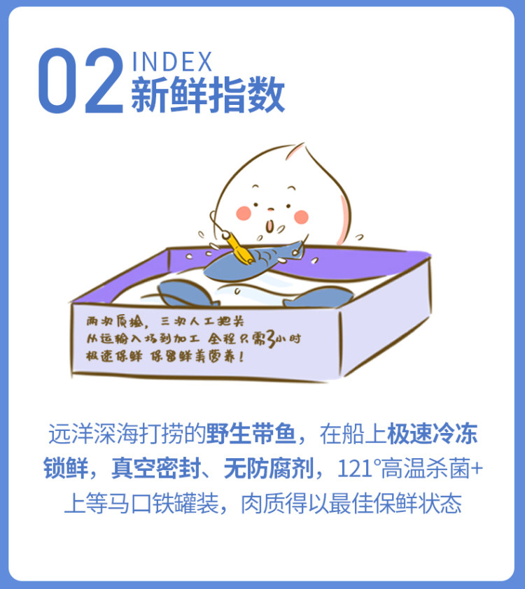 林家铺子 五香香辣带鱼罐头 105g*3罐 图3