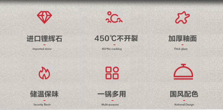 爱仕达 陶瓷煲汤锅 砂锅 1.7L 图3