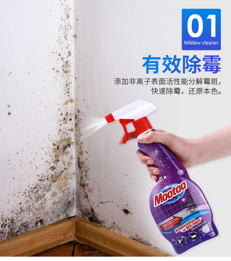 葡萄牙进口 Mootaa 墙体墙面壁纸除霉剂 长效防霉 图3