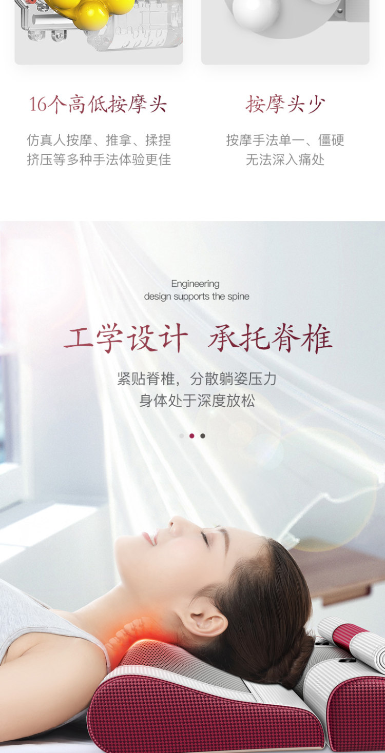 佳仕康 多功能肩颈椎按摩枕 图12