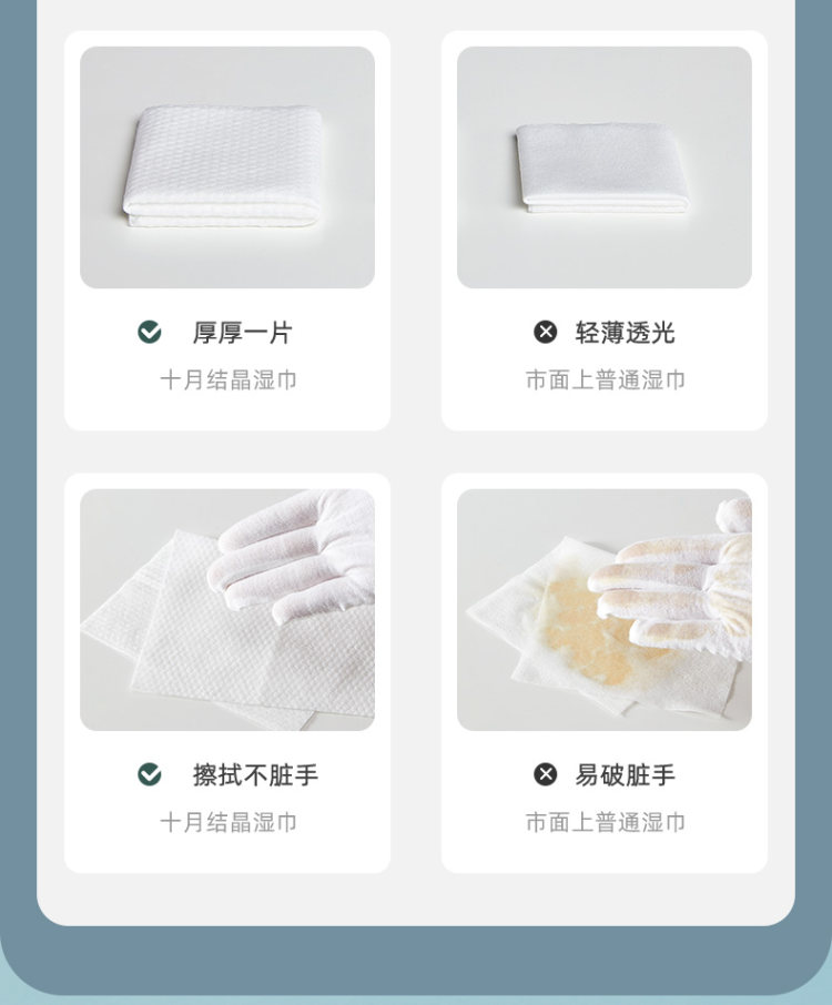 猫超次日达 十月结晶 婴儿湿巾带盖6包 图2