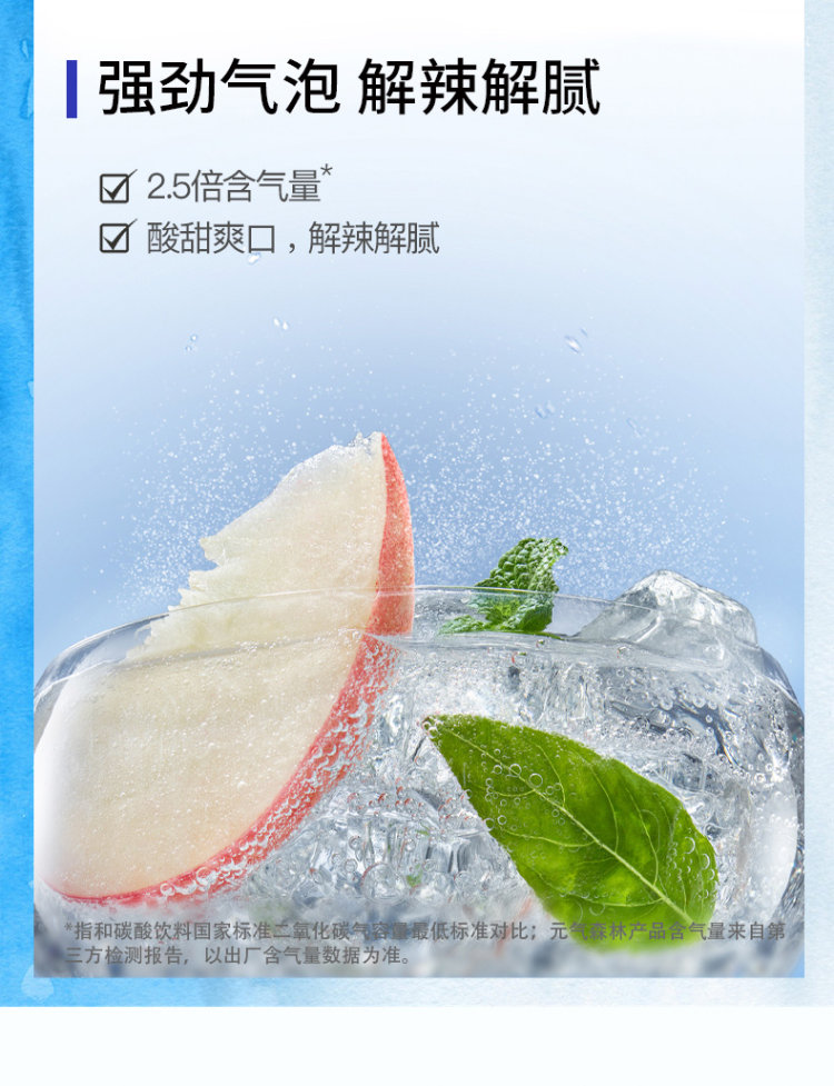 元气森林 苏打气泡水 白桃山楂葡萄 480ml*27瓶 图4