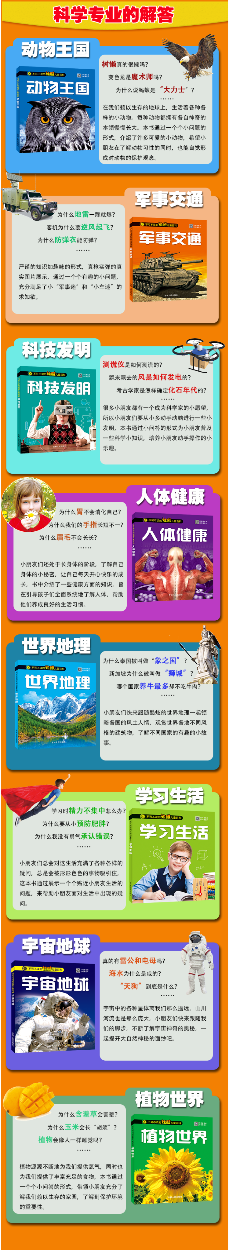 儿童百科全书 全套注音版8本 适合3~6岁宝宝 图2