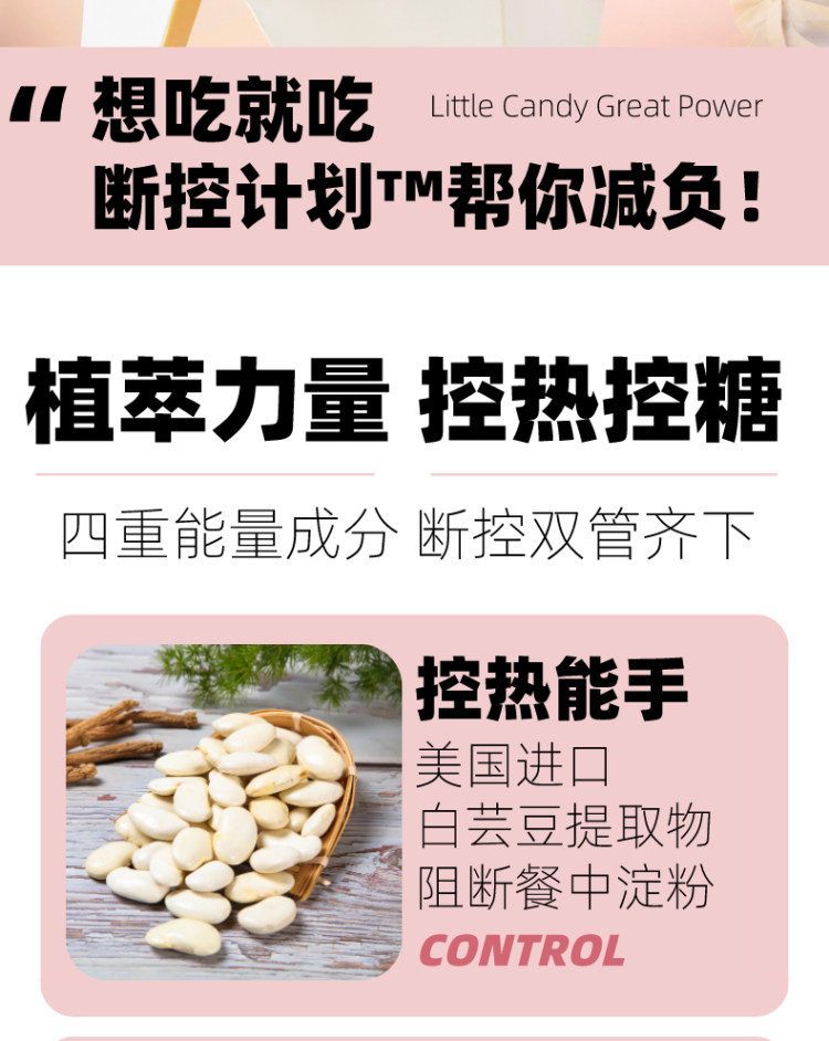 减肥神器糖油克星 碧生源 白芸豆阻断剂压片糖果8粒 图5