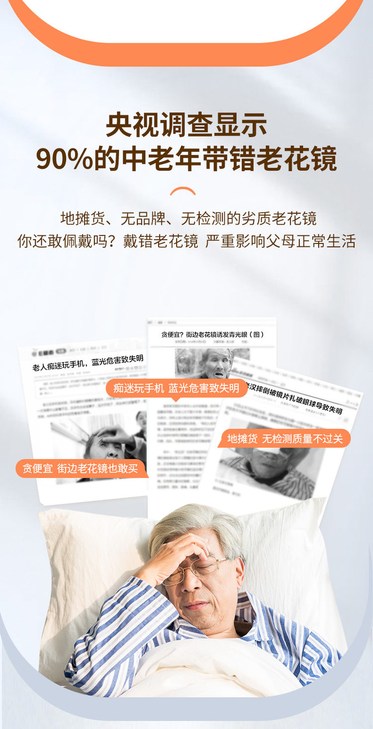 普先生 高清折叠老花镜 图3