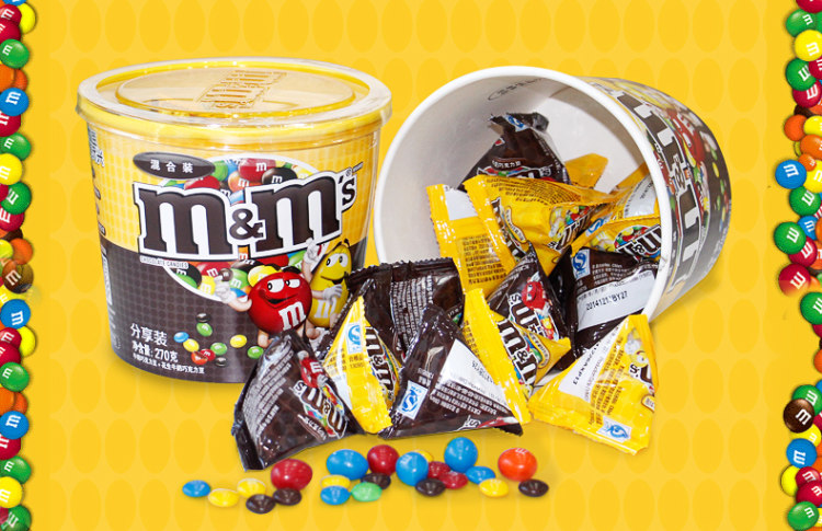 M&MS 牛奶花生巧克力桶装 270g 图3