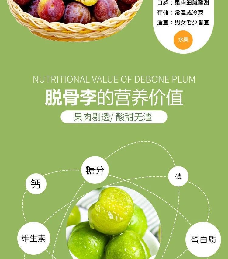 四川眉山半边红脱骨李子 5斤 图3