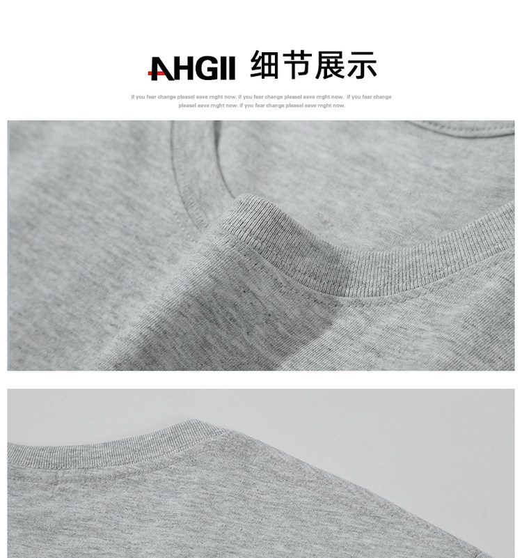 黑色男士t恤短袖纯棉夏体恤衣服白色t恤男 图10