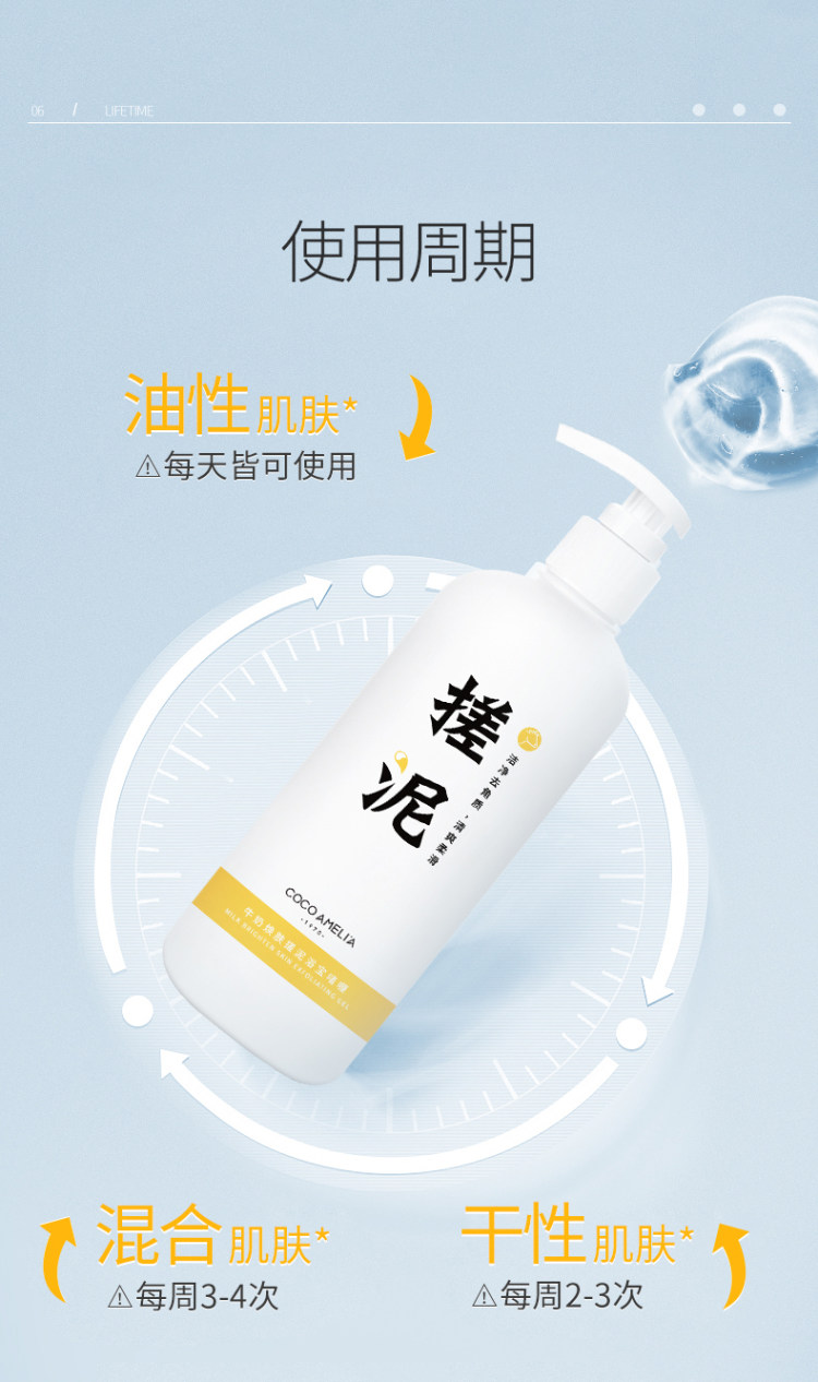 cocomelia 牛奶搓泥宝400克 洗澡好伴侣 图8