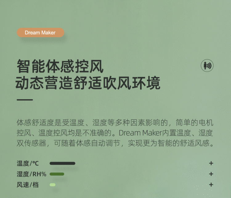 小米生态链 造梦者 100档智能体感风扇 语音控制 图5